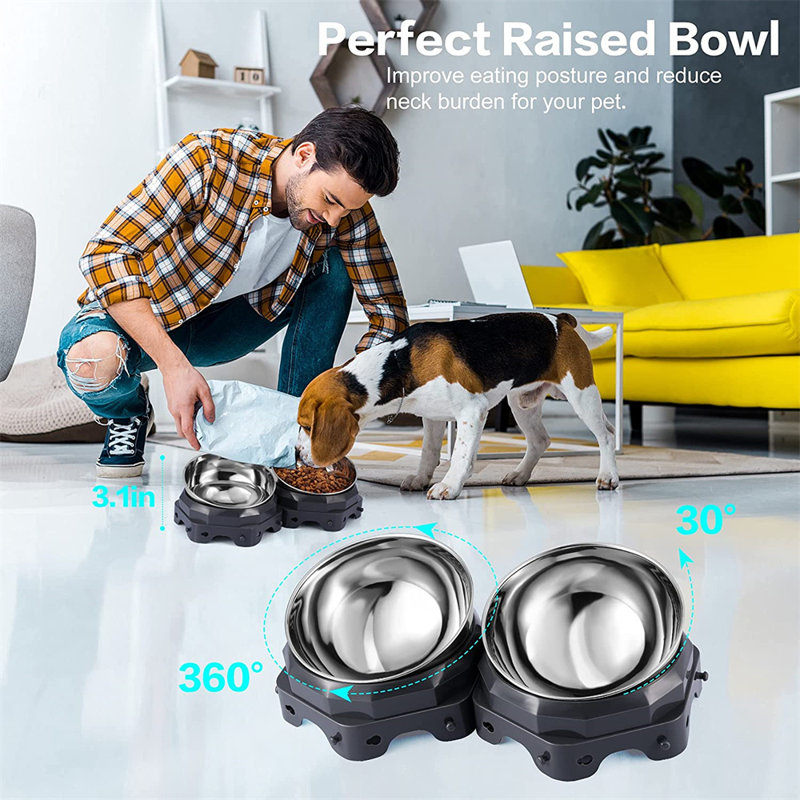 Bol pour chat et chien, Gris