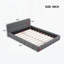 Lit plateforme tapissier avec tissu épais-1816604010