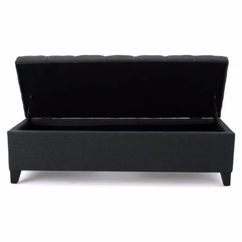 Repose-pieds avec rangement, Gris