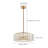 3 - Light Dimmable Drum Crystal Chandelier