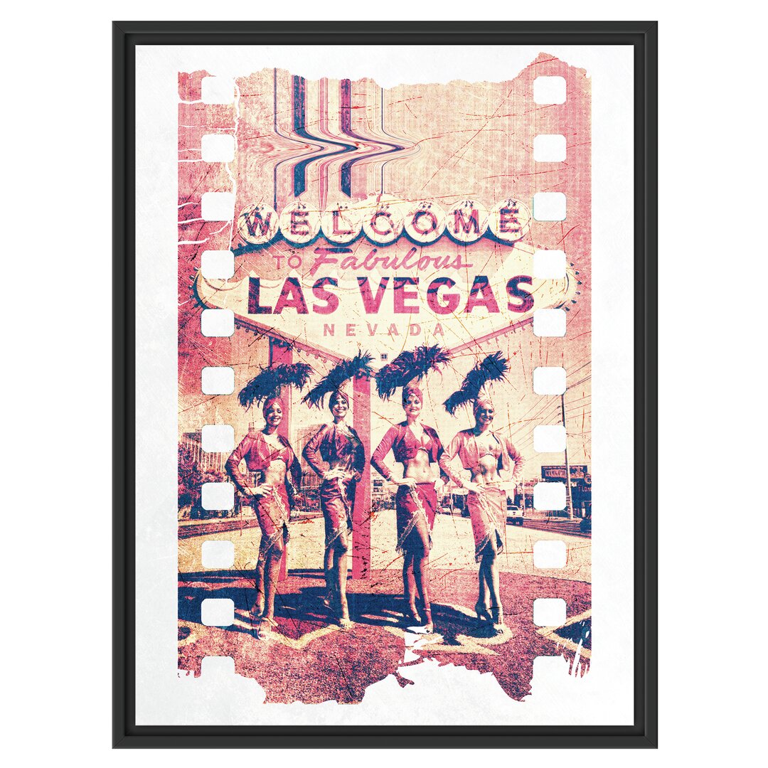 Gerahmtes Wandbild Fabulous Vegas weiß