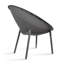 Chaises d'appoint contemporaines d'intérieur et d'extérieur contemporaines en plastique résistant aux intempéries, chaises d'appoint décoratives en forme d'œuf avec siège perforé pour patio, balcon, salon, véranda et bord de piscine, gris-1547569458
