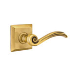 Elan Wave/Drop Privacy (Bed & Bath) Door Lever with Square Rosette