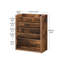 6-Tier Vertical Mount Hanging Holder with 2 Side Hooks, Modern Wooden Magazine Storage Holder-2019455238