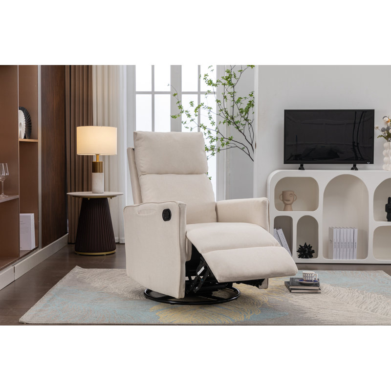 Fauteuil inclinable et pivotant, Lin beige