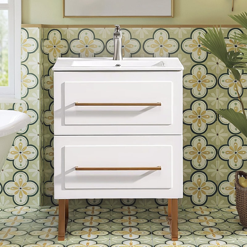 Meuble-lavabo simple 24 po blanc Minimalist