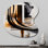Gold Touch Art Deco III - décoration murale abstraite de forme unique en métal, reproduction d'art asymétrique moderne