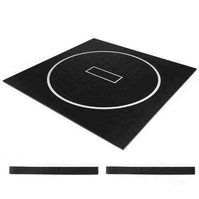 10x10 ft Wrestling Mat, Martial Arts Thick Mat for Home Gym Workouts Exercise, Waterproof PVC Roll-Up Training Mats with Circles, for Gymnastics, Tatami, Jiu Jitsu BJJ MMA Judo, Boxing