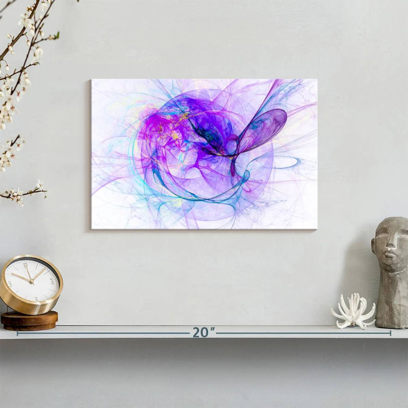 Avery Abstract Purple Strands, 8" H x 12" W
