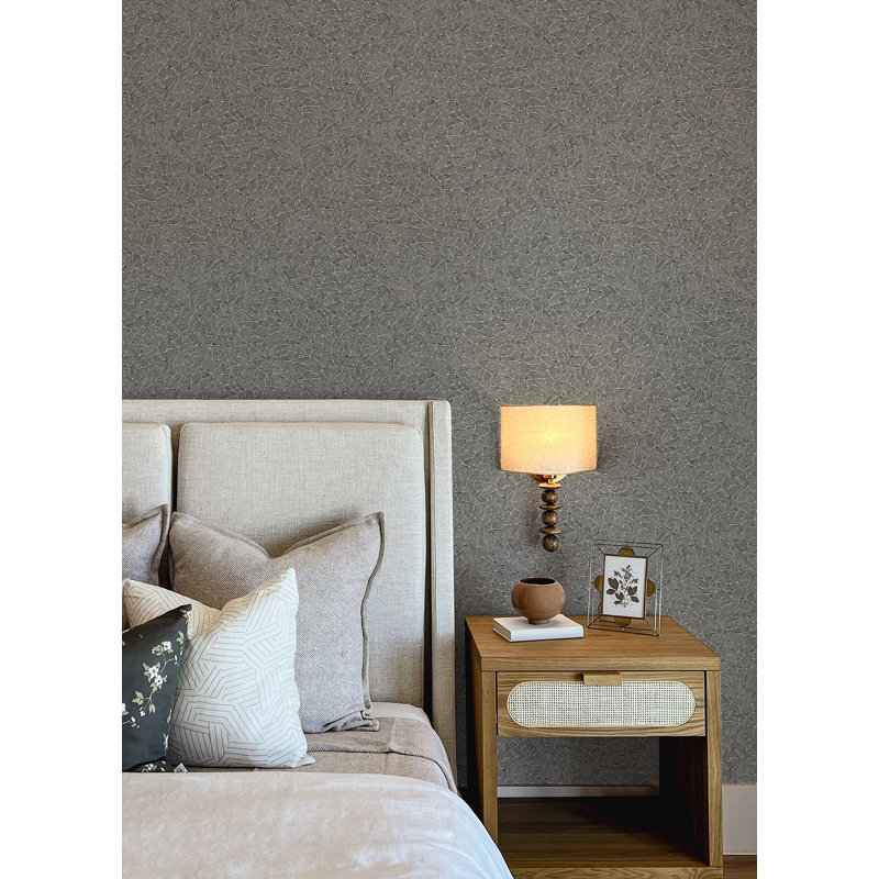 Abstract Metallic Wallpaper Roll, Gray