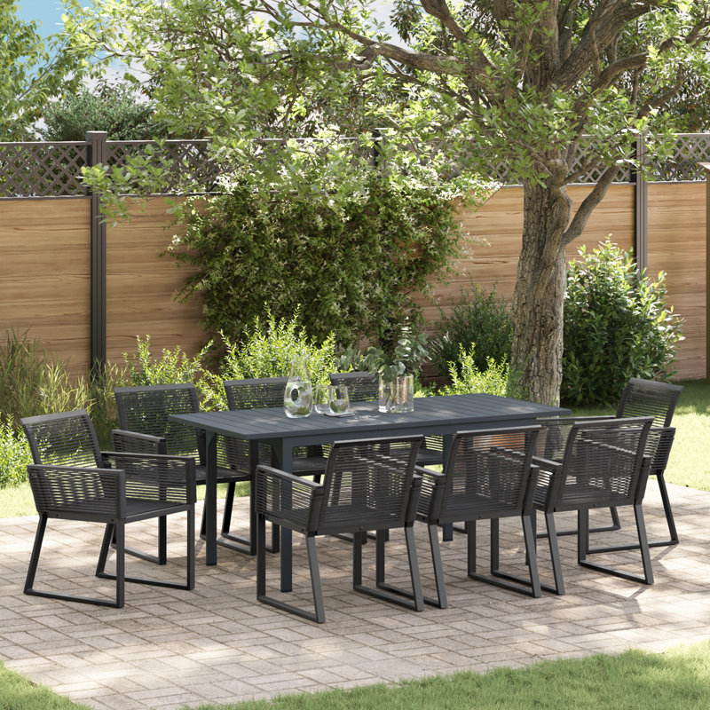 8 - Person Patio Dining Set with Rectangular Table