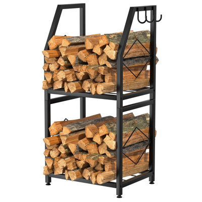 Analiha 39.9cm W Metal Log Rack