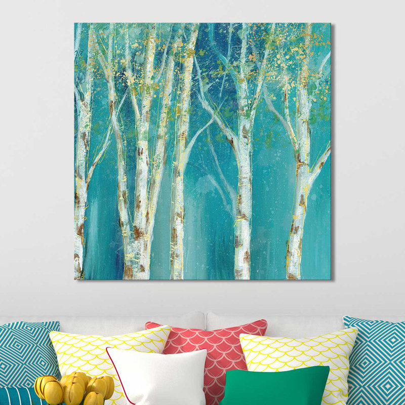 «Birch II», reproduction de peinture acrylique, H 18 po x l 18 po x P 1 po, Toile tendue