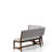 Curved Dining Bench Mid-Century Modern Upholstered Curved Bench