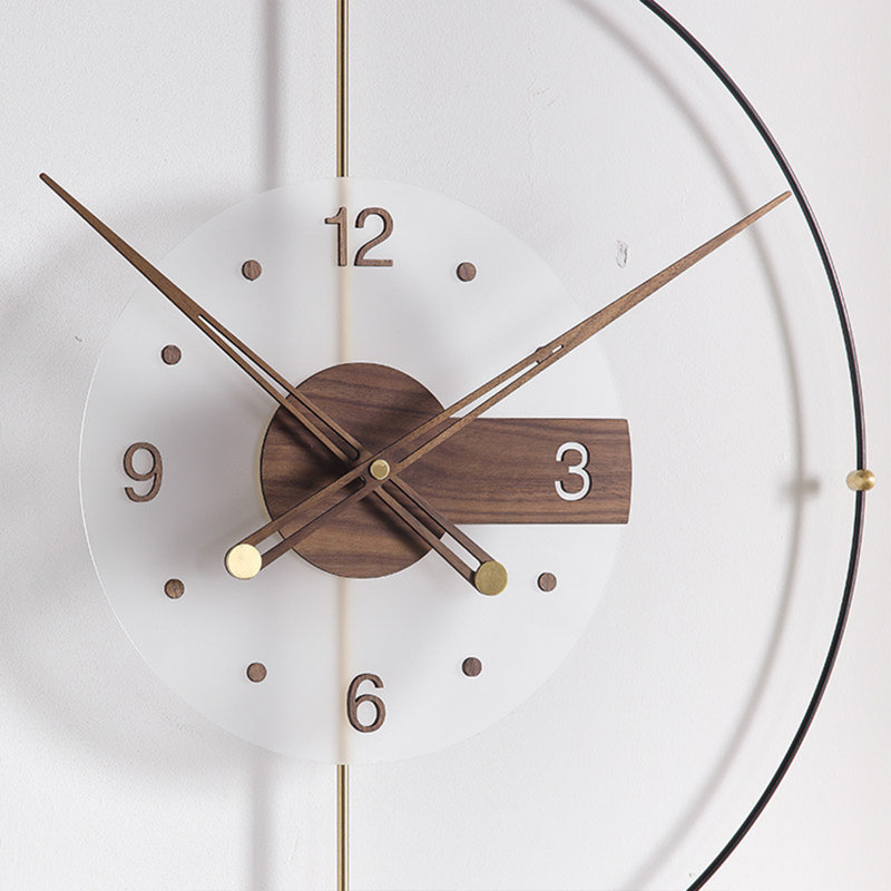 Black Round Analog Wall Clocks