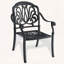 Ensemble de chaises de patio en aluminium coulé 6 pièces avec design empilable