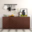 Buffet Paulsboro 150 cm avec motif en spirale, meuble de rangement moderne à 4 portes pour la cuisine ou le salon, rouge-1512281536