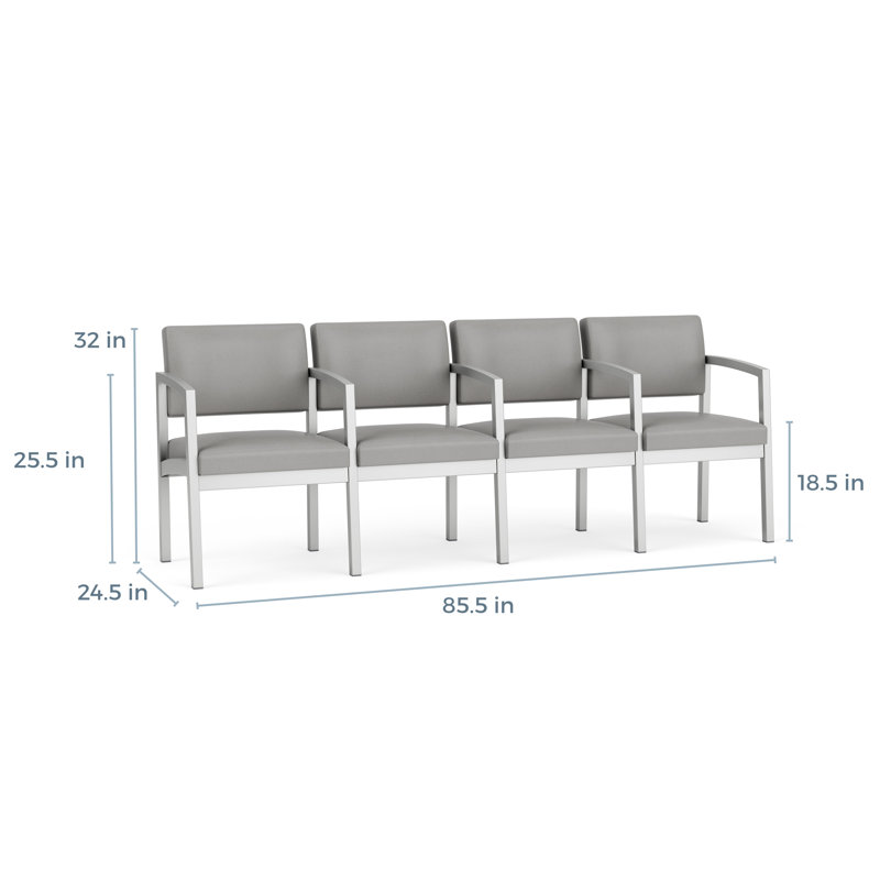 Structure en métal 4 places Lenox, Gris anthracite, Chambray calcaire / Patriot Plus taupe