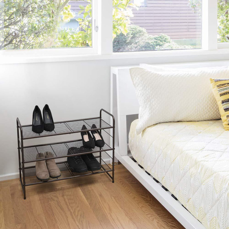 12 Pair Stackable Shoe Rack