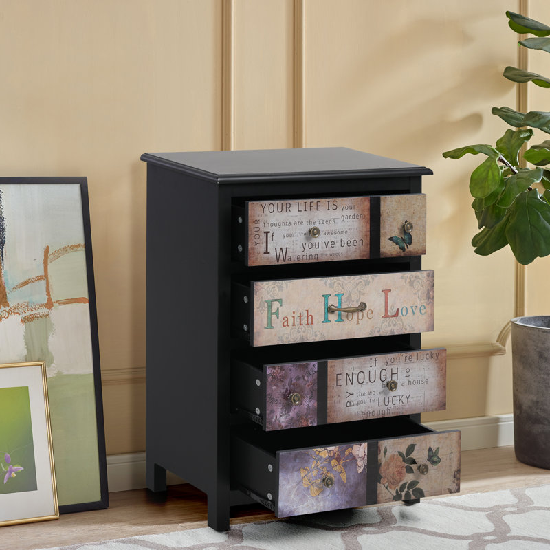 Commode décorative 4 tiroirs