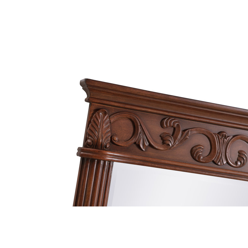 Miroir de salle de bain Aurillon, H 36 po x l 25 po, Teck