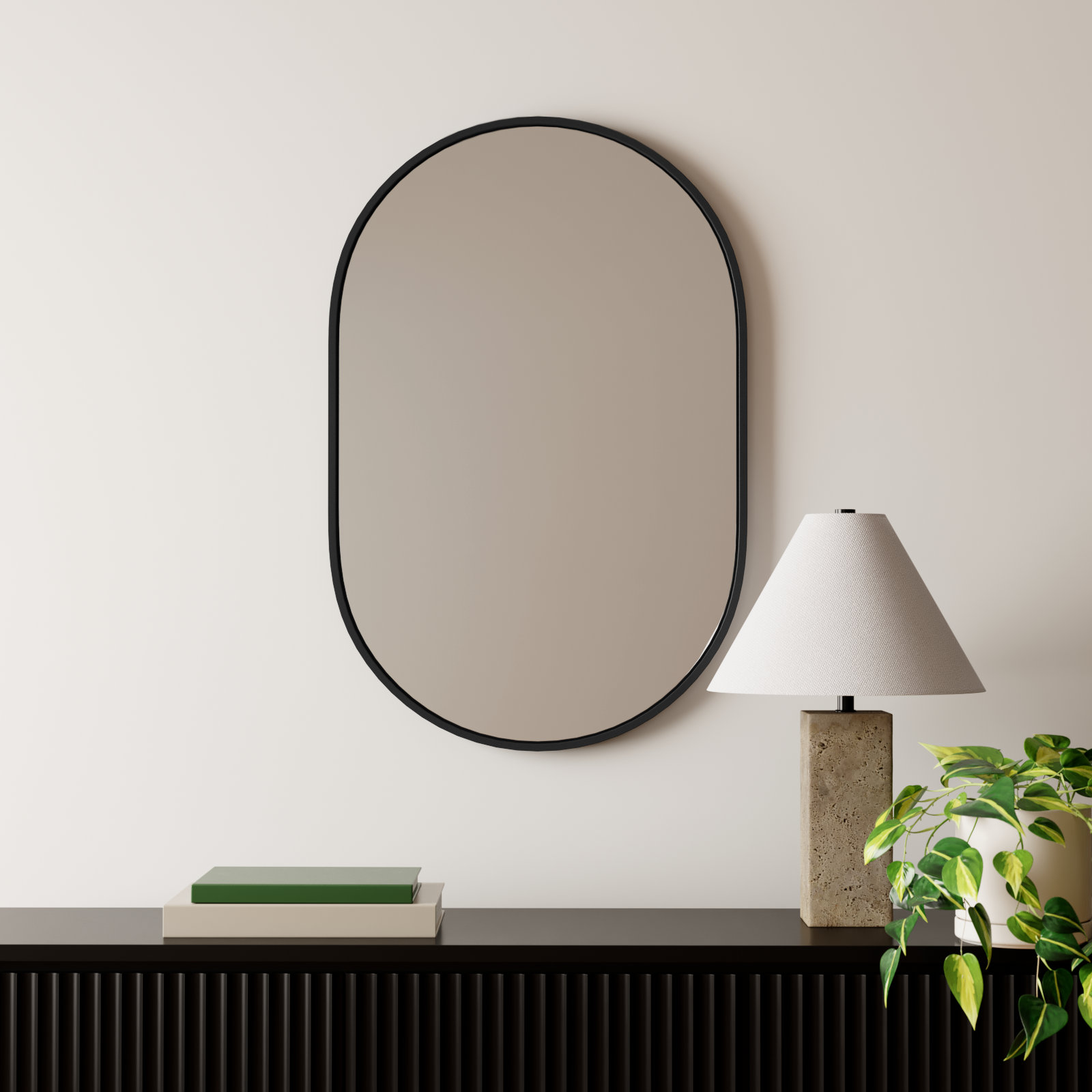 Sabine Accent Mirror, Black, 36" x 24"