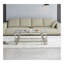 Table basse rectangulaire moderne en acier inoxydable de 47 po de largeur, table basse en verre trempé transparent à deux couches, table centrale avec rangement, pour le bureau à domicile, assemblage facile, argent-1850070092