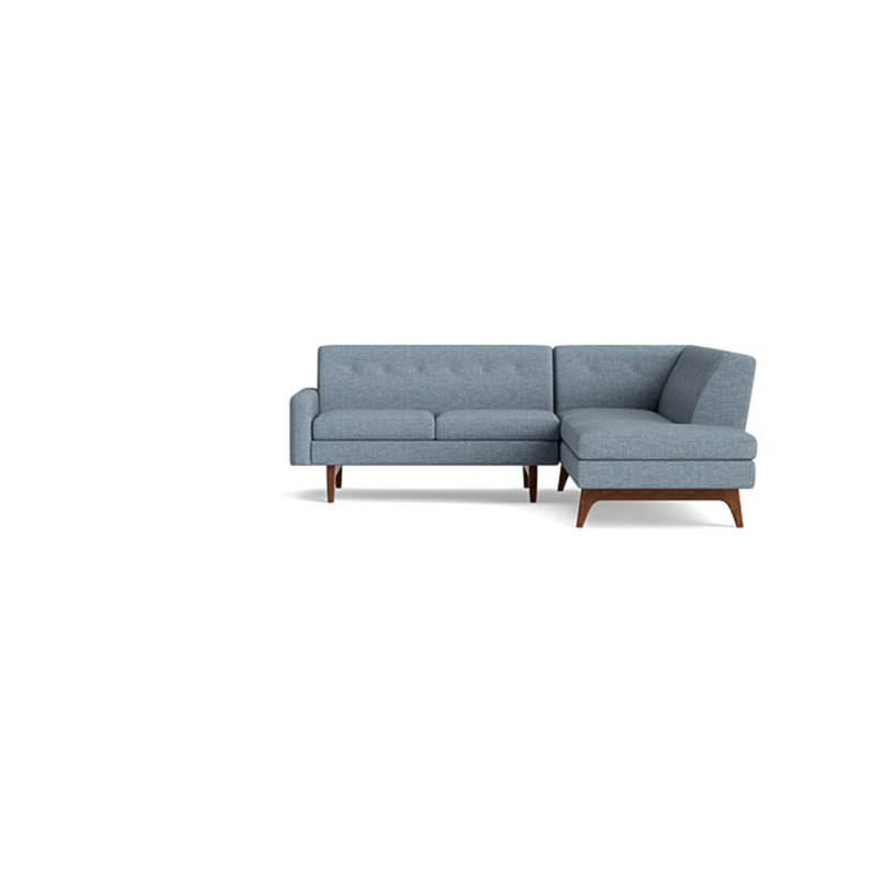 Tyler Sectional With Bumper (95" X 95"), Performance Weave - Natural, Right Hand Facing