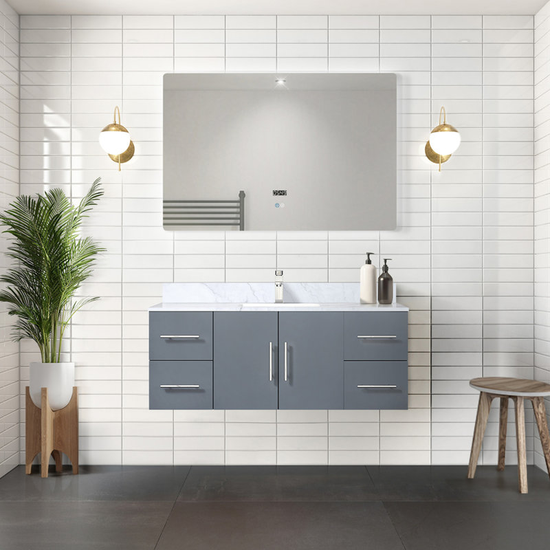 Dark Grey Bath Vanity 48 In. W X 22 In. D