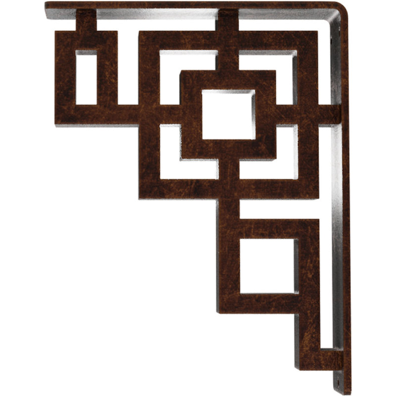 Support en fer forgé Eris, Cuivre antique, H 10 po x l 2 po x P 7,5 po