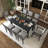 9-Piece Extendable Wood Top Dining Table Set-1936572859