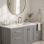 Meuble-lavabo autoportant 60 po avec lavabo simple et cadre en bois massif 60 po gris-1284826772