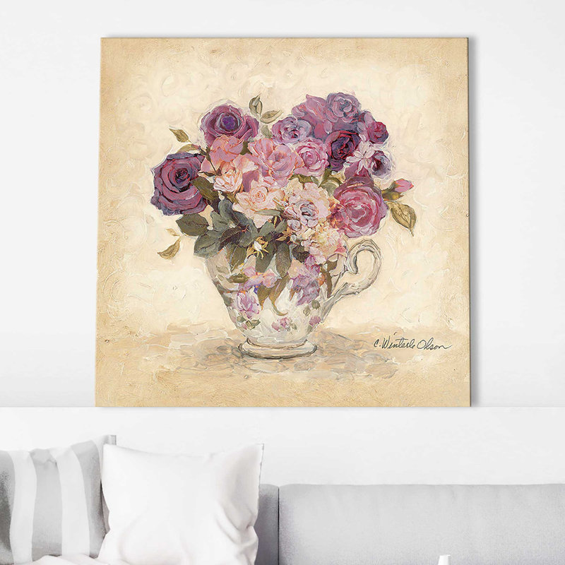 Petite Bouquet II (carré), Toile tendue, H 28 po x l 28 po x P 1,5 po