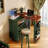 64.96"Green solid-wood extendable vintage bar counter