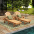 Ensemble de chaises longues inclinables 77,6 po Laguna