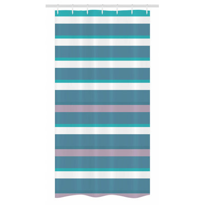 Striped Shower Curtain with Hooks Included