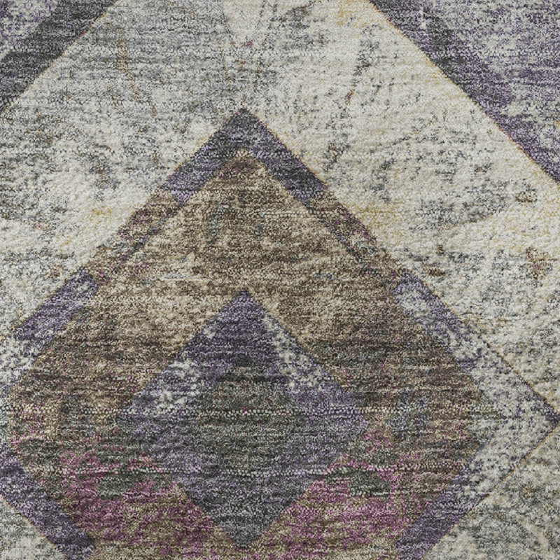 Tapis géométrique de qualité supérieure lavable à la machine Millbrook AMF1955, Rectangle 2 pi 6 po x 3 pi 10 po