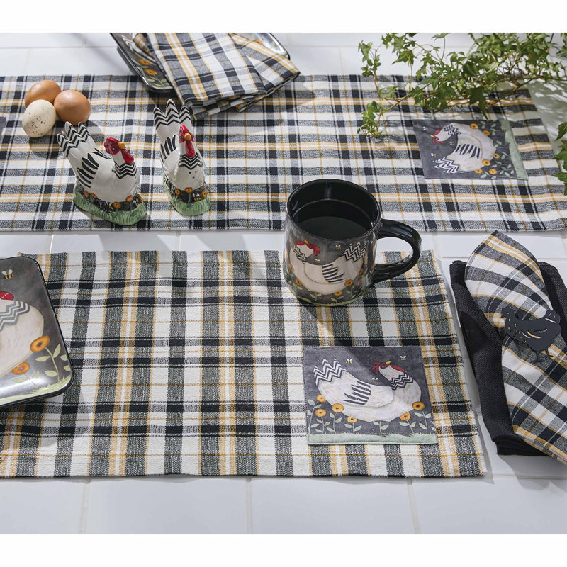 My Little White Hen Table Runner 13", 54" L x 13" W