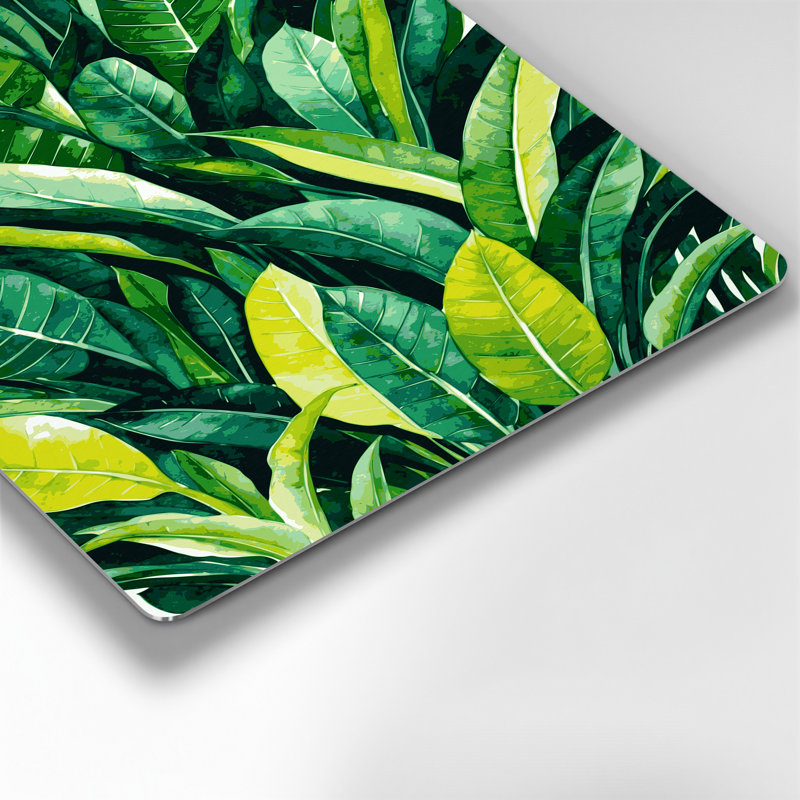 Aquarelle botanique 58, art mural vert en métal, H 18 po x l 12 po