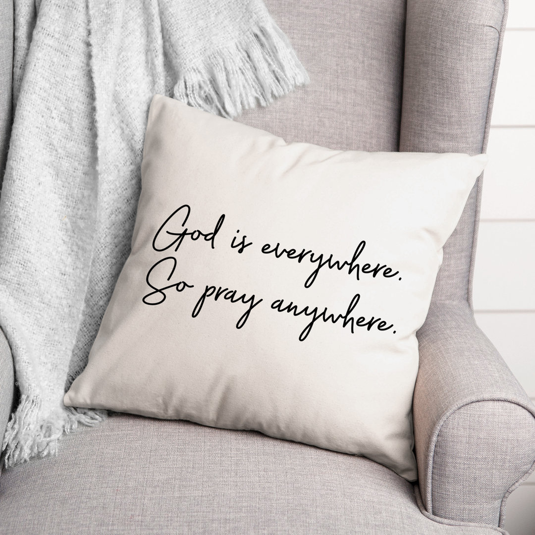 Black And White Typography Collection Pray Anywhere Throw Pillow Designs Direct Creative Group