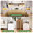 Modern Nightstand with Charging Station & Smart LED Light, Bedside Table with 2 Drawers and Open Shelf, Small End Table for Bedroom, White-656581424-693979097