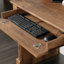 Bureau d'ordinateur avec huche, finition brune-1971380153