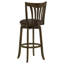 Chaise de bar pivotante en cerisier foncé