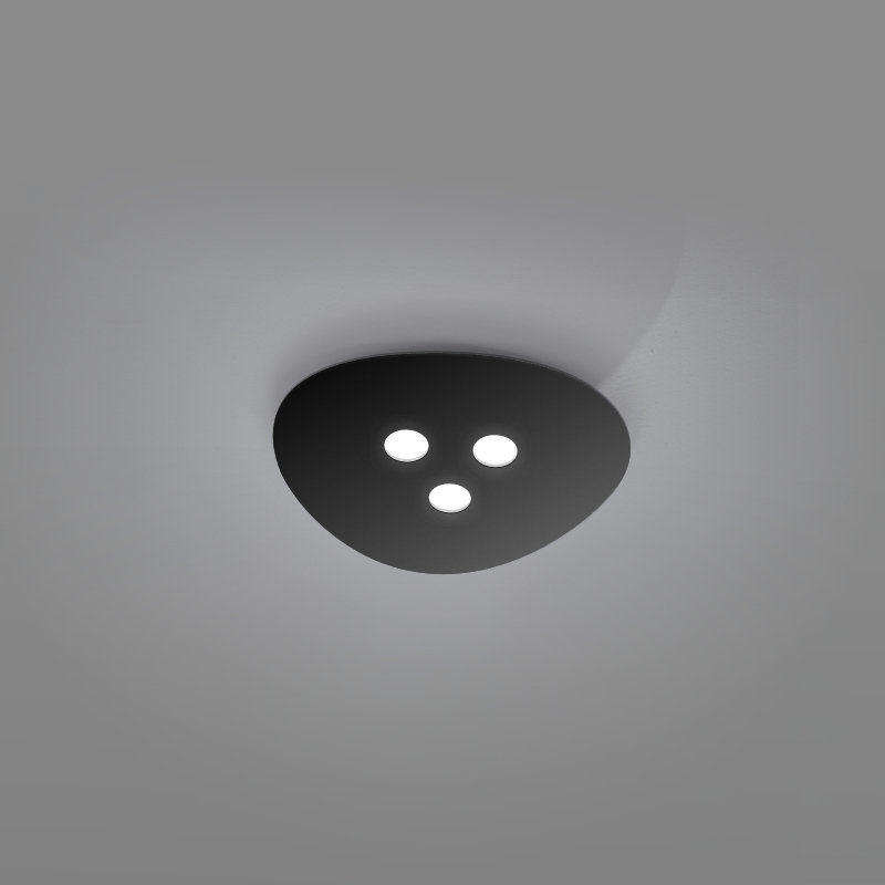 Scudo 3 - Light 12.5984" LED Flush Mount, Black