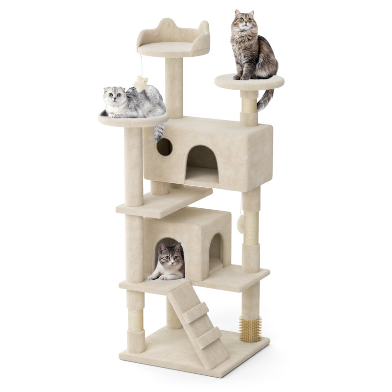 54.5'' H Drina Cat Tree, Beige
