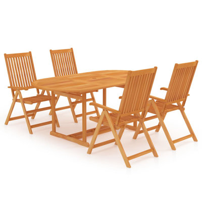 Deray 4 - Person Patio Dining Set with Oval Table