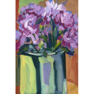 Violet Spring Flowers IV - Wrapped Canvas Print