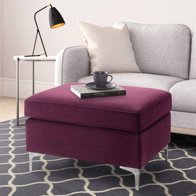 Pieds en métal bourgogne avec durabilité durable et rembourrage confortable en tissu