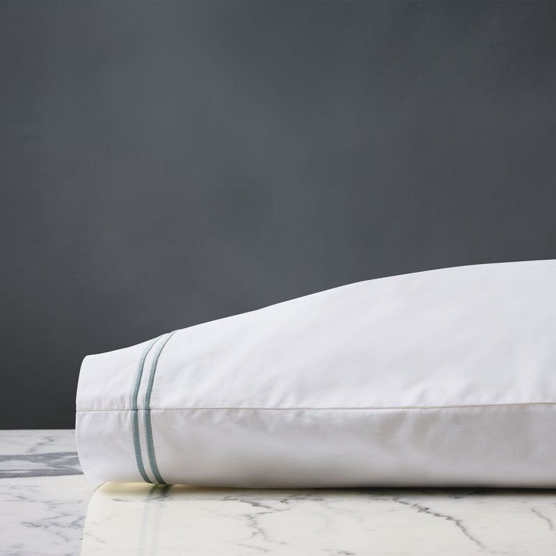 Enzo Egyptian Cotton Percale, Lake, Queen Pillowcase