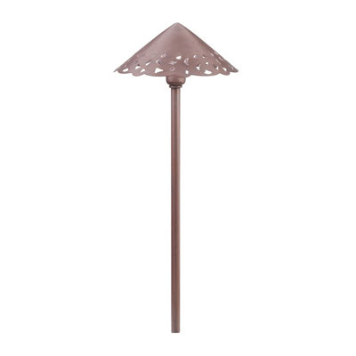 Addysin Textured Tannery Bronze Low Voltage Metal Pathway Light